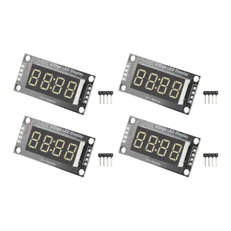 4 Sets Digital Tube Display Module LED 4 Digit 7