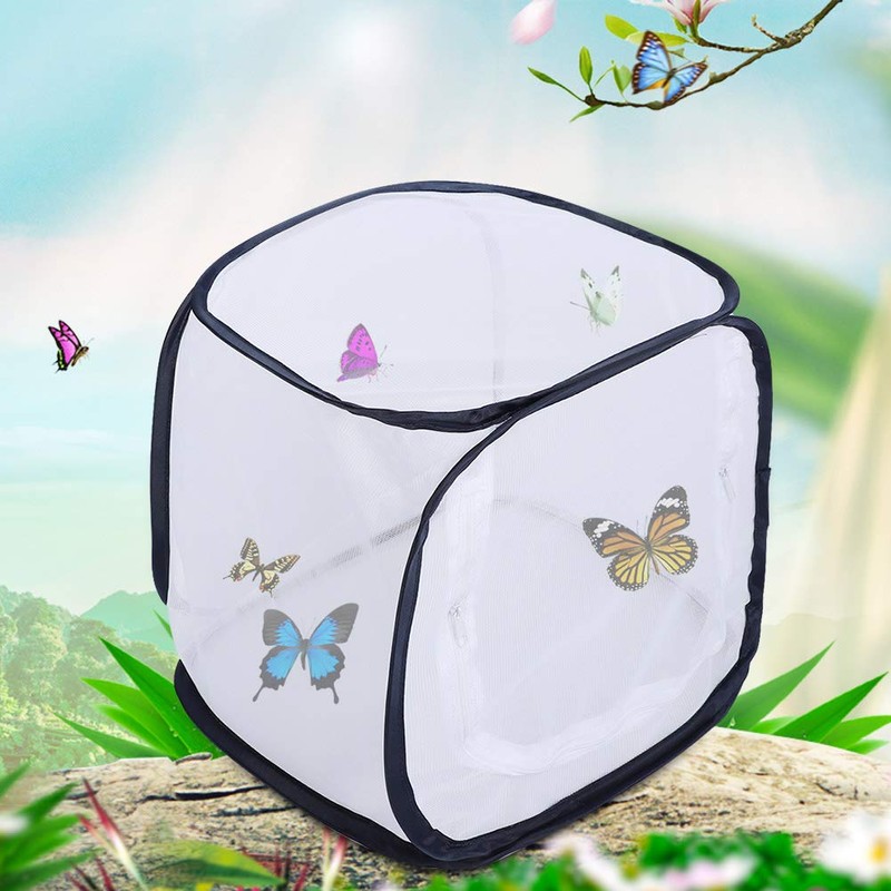 Kuuleyn Large Butterfly Habitat Mesh Cage,Portable Ventilated Butterfly House Breeding