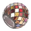 Mosaic Glass Tea Light Holder Romantic Decorative Red Handmade Cracked