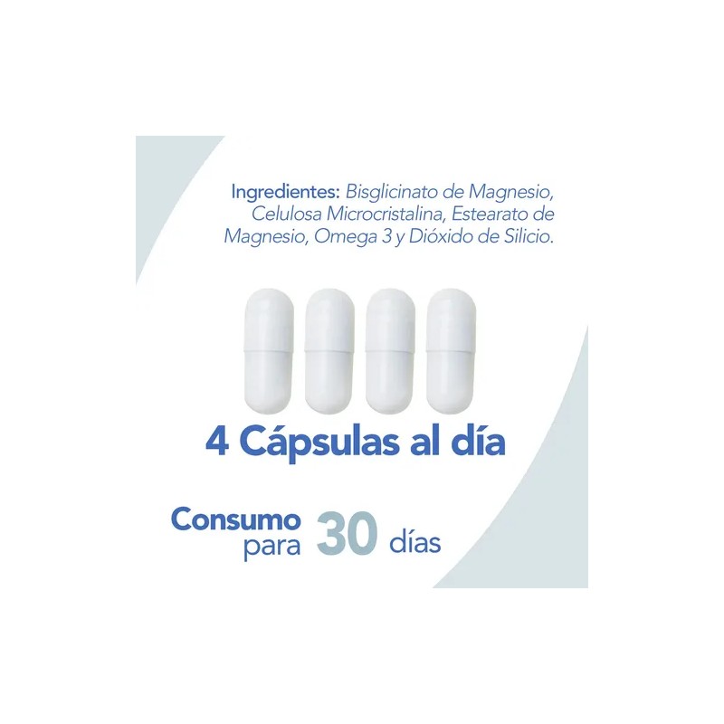 Glicinato Magnesio Omega 120 Capsulas Natgel