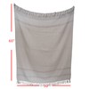 Foreside Home & Garden Hand Woven Gray Cotton Throw Blanket