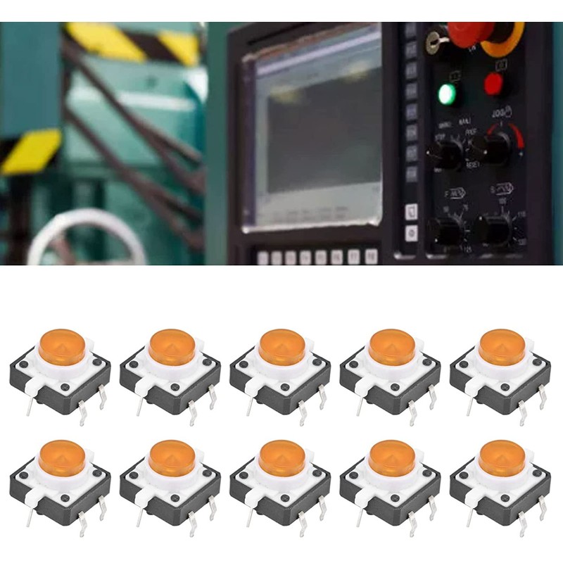 HUAZIZ LED Push Button Switch 12 mm x 12 mm