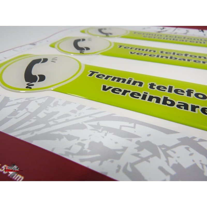 BIKE-label Sign 3D Sticker 158 x 53 mm Pack of