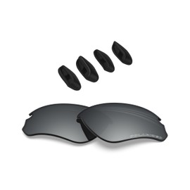 BlazerBuck Anti-salt Polarized Replacement Lenses for Oakley Flak Draft OO9364, Silver Chrome Polarized, 0