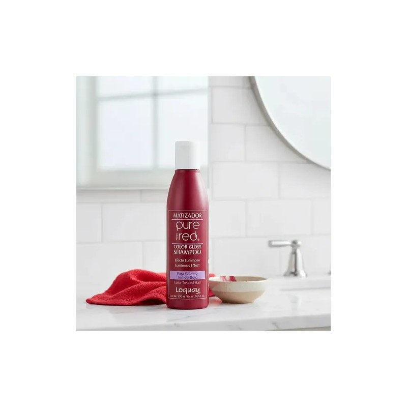 Shampoo Puré Red Matizador Cabello Teñido Rojo 250ml Loquay