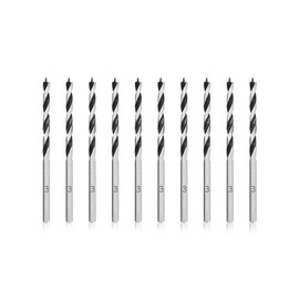 Meccion Wood Drill Bits 3mm 10Pcs Brad Point Auger Drill Bit Professional Woodworking Lip and Spur Drill Bit for Wood