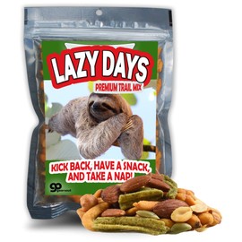 Lazy Days Trail Mix - Funny Sloth Snack Mix for Teens, Adults - Weird Stocking Stuffer, Made in America