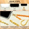 Soeoy Handmade Natural Gemstone Stone Beaded Phone Wrist Strap, Cat