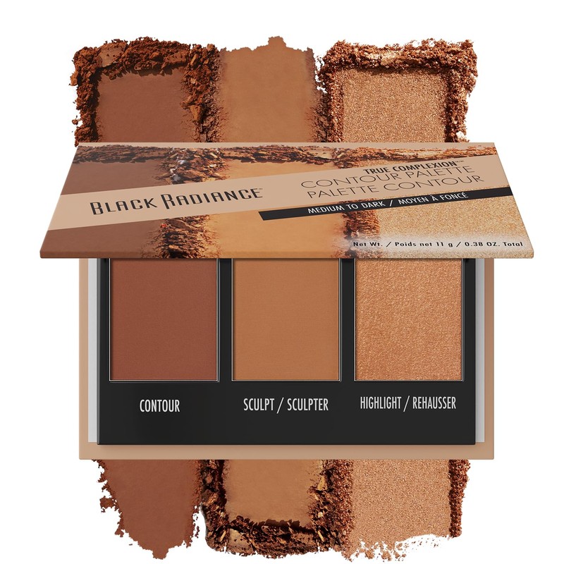 Black Radiance True Complexion Contour Palette, Medium to Dark, 0.38