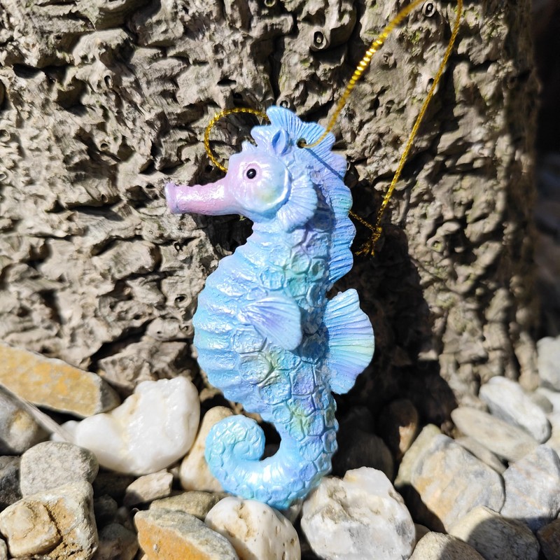 Vivid Arts - Seahorse Hanging Ornament - Indoor Outdoor (2,