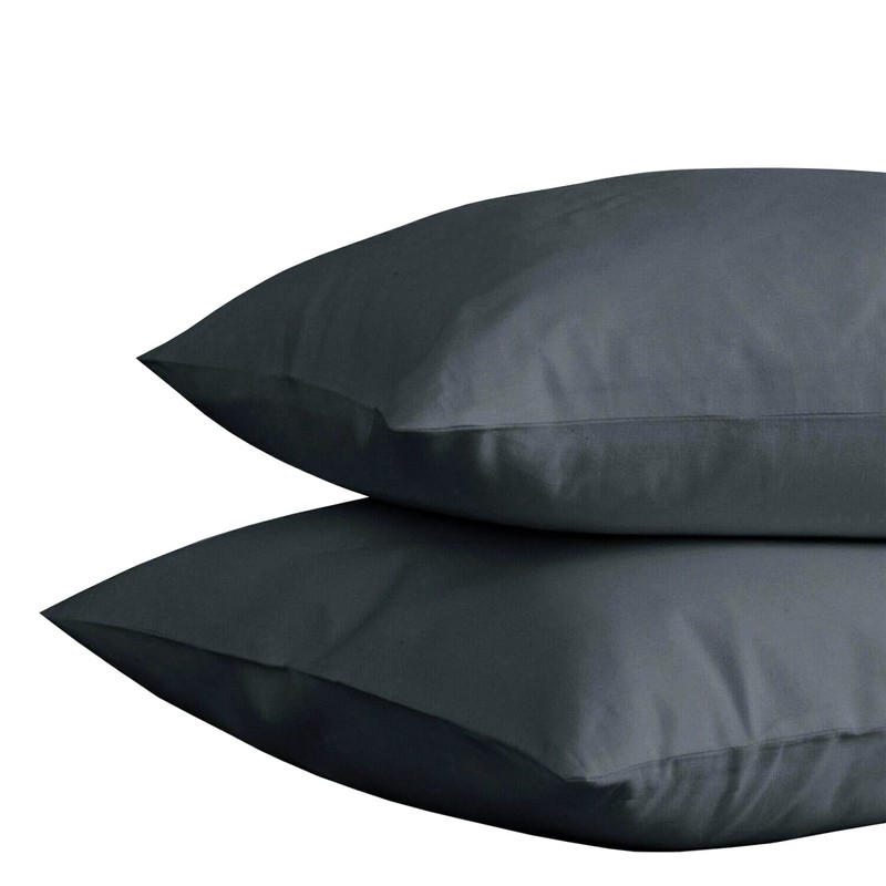 MOONLIGHT20015 Single Duvet Cover - Charcoal Solid Soft Single Bedding