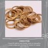 NUOBESTY 50pcs Embossed Brass Hoops Round Copper Rings Metal Linking