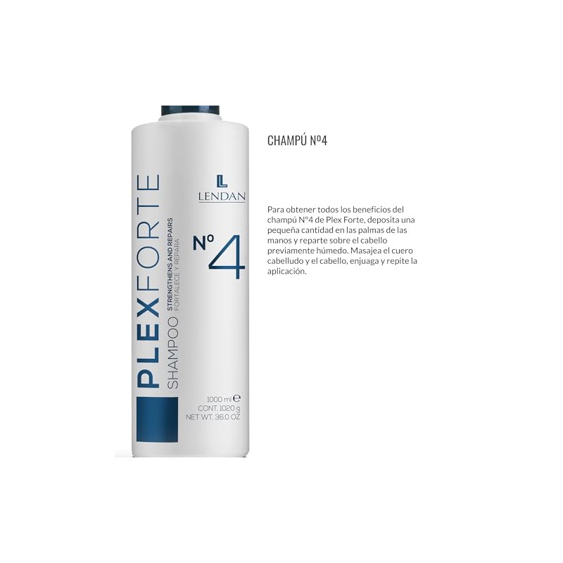 Plex Forte Champú No. 4 fortalece y repara 33.8 oz/36