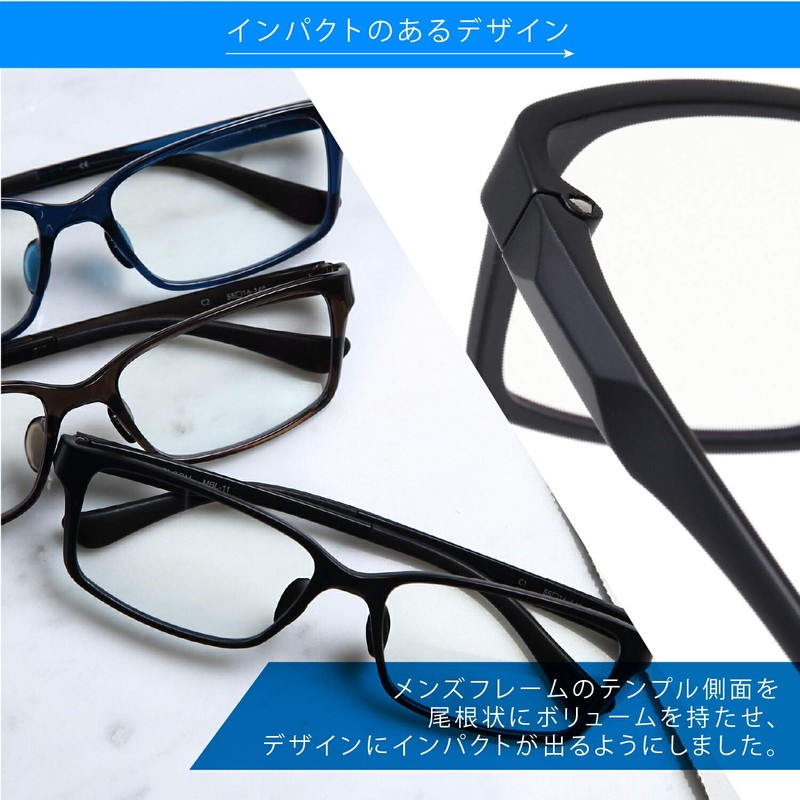 [MIDI BLOOM] 老眼鏡 メンズ おしゃれ お洒落 ブルーライトカット ブルーライト 0.5度 0.5