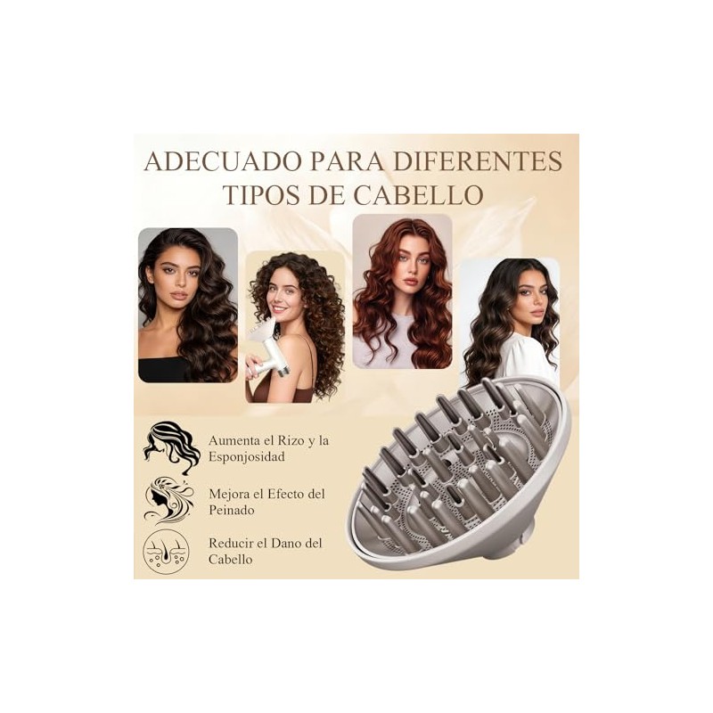 Difusor para Cabello Rizado Compatible con Secadora Shark Flexstyle |