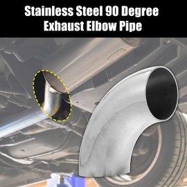 X AUTOHAUX 1Pcs OD 2 Inch 90 Degree Exhaust Elbow Pipe SS304 Stainless Steel