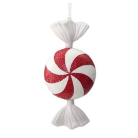 Novelty Peppermint Candy Ornament (White)