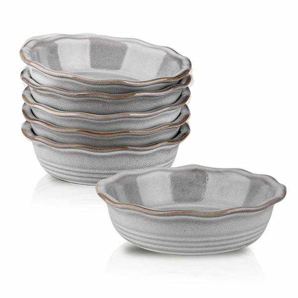 KOOV Ceramic Pie Dish, 6.5 Inches Pie Pan, Pot Pie