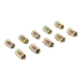 Greensen 10 Stück Bremsleitung-Fittings-Set, M10x1,0 Metrisch mit 3/8 Zoll Innengewinde für 3/16 Zoll Stahl-Kupfer-Rohr mit Antikbronzierter Oberfläche