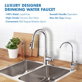 APEC Water Systems Faucet-CD-Coke Kitchen Drinking Water Ceramic Disc Luxury Designer Faucet, Non-Air Gap Lead-Free, Chrome Coke