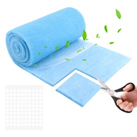 11.8in x 120in Air Vent Filters MERV 6 Electrostatic Air Filter Cut to Size Floor Vent Filter for Home Floor Grilles Ceiling HVAC Furnace Vents With 100PCs Adhesive Hook Tape