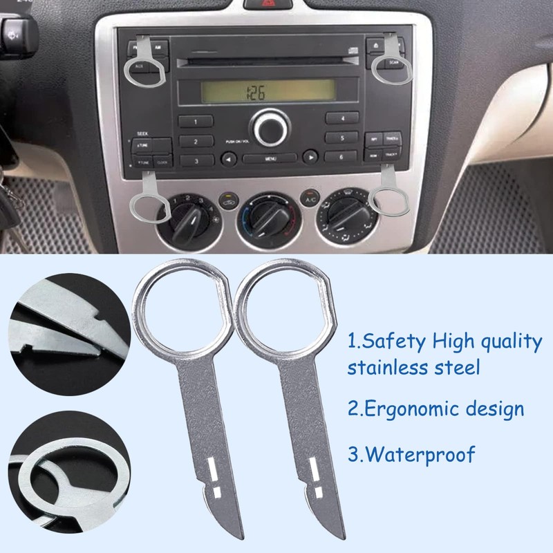 8-Piece Set Car Radio Removal Tool, Car Radio Release Tool,