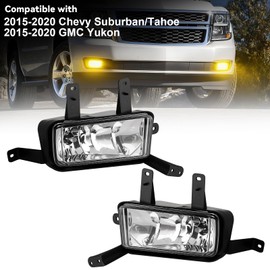 Shocklight Fog Lights Fit For 2015-2020 Chevy Suburban/Tahoe 2015-2020 GMC Yukon XL Front Bumper Lamp