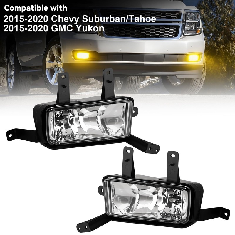 Shocklight Fog Lights Fit For 2015-2020 Chevy Suburban/Tahoe 2015-2020 GMC
