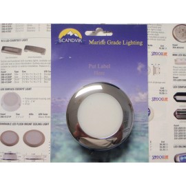 SCANDVIK LED SURFACE LIGHT SCANDVIK 41378P WARM WHITE TOP BLUE 12V COURTESY CABIN LIGHT