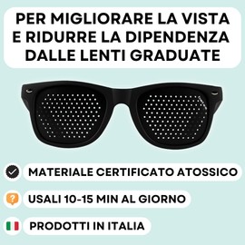 BATES VISION BLACK LENOPÄISCHE BRILLE ZERTIFIZIERT MADE IN ITALY GYNASTISCHE Okularmethode