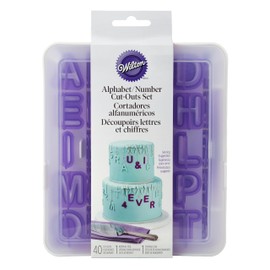 Wilton Fondant Letter and Number Stamp Set - Small Plastic Fondant Cutters Make It Easy to Press Out Shapes to Personalize Your Treats with Letters and Numbers, 42-Piece