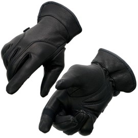 Milwaukee Leather Women's Leather Lightweight Motorcycle Lined Driving Hand Gloves - Large