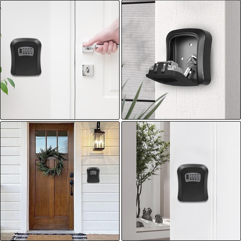 ZITUZY Outdoor Key Safe 4 Digit Key Safe with Number