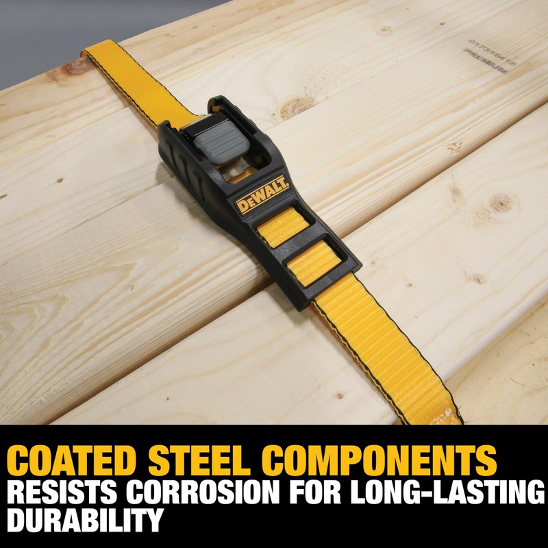 DEWALT DXBC90045 Black/Yellow 1" x 10’ Premium Lashing Straps -