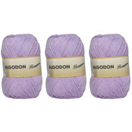 Cotton Yarn Premium Cotton 100% Cotton, Perfect for DIY and Hand Knitting Yarns (Purple Colour, 100g, Aprox.220 m, Pack of 3)