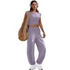 LAMISSCHE Womens Loungewear Set 2 Piece Outfits Sets Cropped Tops