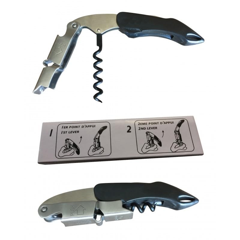 Mabouteille.fr® Professional Corkscrew – Double Lever Corkscrew & Capsule Cutter