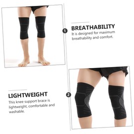 KOMBIUDA 2pcs Elastic Sports Knee Support Sleeves Lightweight Breathable Knit Brace for Running Dancing and Sports Comfortable for Knee Joint and Muscle Pain