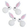 Group of 24 White Pom Pom Easter Bunnies by Factory