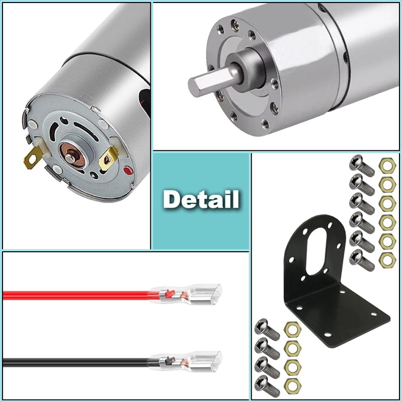 JYUDAUFU DC 12V 12RPM Gear Micro Motor High Torque Electric