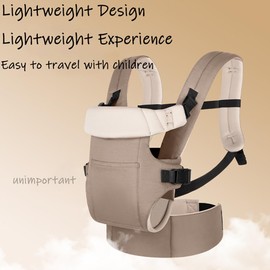 Baby Carrier for Newborns from Birth, Baby Carrier from Birth, Multiple Holding Positions, with Foldable Neck and Lumbar Decompression Design for Infants and Toddlers