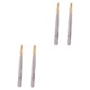 OATIPHO 2sets 2pcs Electroplated Stainless Steel Eyebrow Tweezers Flat and