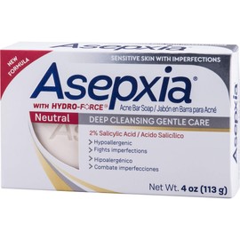 ASEPXIA Deep Cleansing Gentle Care Acne Treatment Hypoallergenic Bar Soap with Salicylic Acid, 4 Ounce