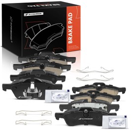 A-Premium 8Pcs Front and Rear Ceramic Disc Brake Pads Set Compatible with Mini Cooper 2002-2006, Cooper 2007-2008 Convertible