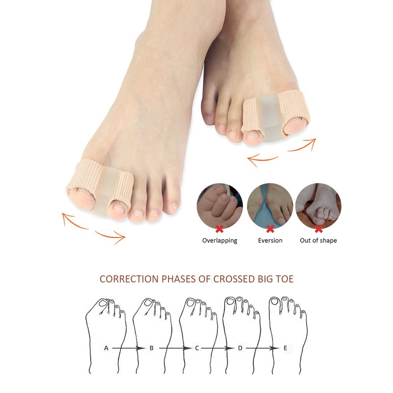 4 Hole Toe Orthosis Toe Straightener Gel Fiber Toe Corrector