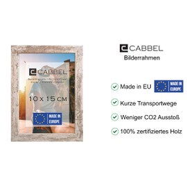 CABBEL Picture Frame 10 x 15 cm, Birch, Sturdy MDF Wood Frame, Shatterproof Plexiglass, for Hanging and Setting Up, Ideal for Photos/Pictures/Collages