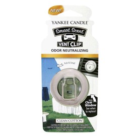 Yankee Candle Car Freshener Smart-Scent Vent Clips, 4-PACK (Clean Cotton)