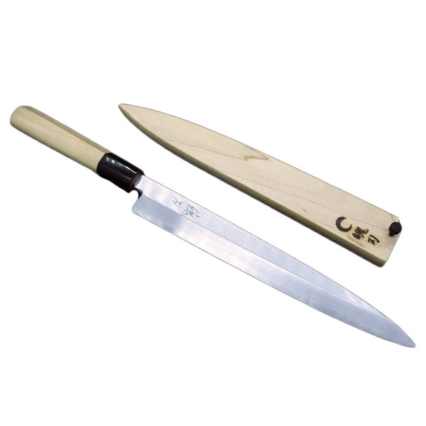 Hakuba Hakuba Professional Blade Made in Sakai, Hakuba Hakuba Knife, 8.5 inches (240 mm), 9.4 inches (240 mm), 9.4 inches (24 cm), Sashimi Knife, Buffalo Horn Pattern, Sheath Pin Included, Made in Japan
