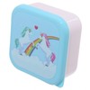 eMKay® Rainbows Unicorn Lunch Box Set of 3 – Stackable Food Storage Containers (250 ml/350 ml/550 ml) | BPA‑Free Polypropylene