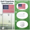 Golf Flag 6 FT, Golf Flagstick with Double-Side American Flag